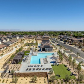 Grounds for play aerial of pool and property showing ample in-water seating
